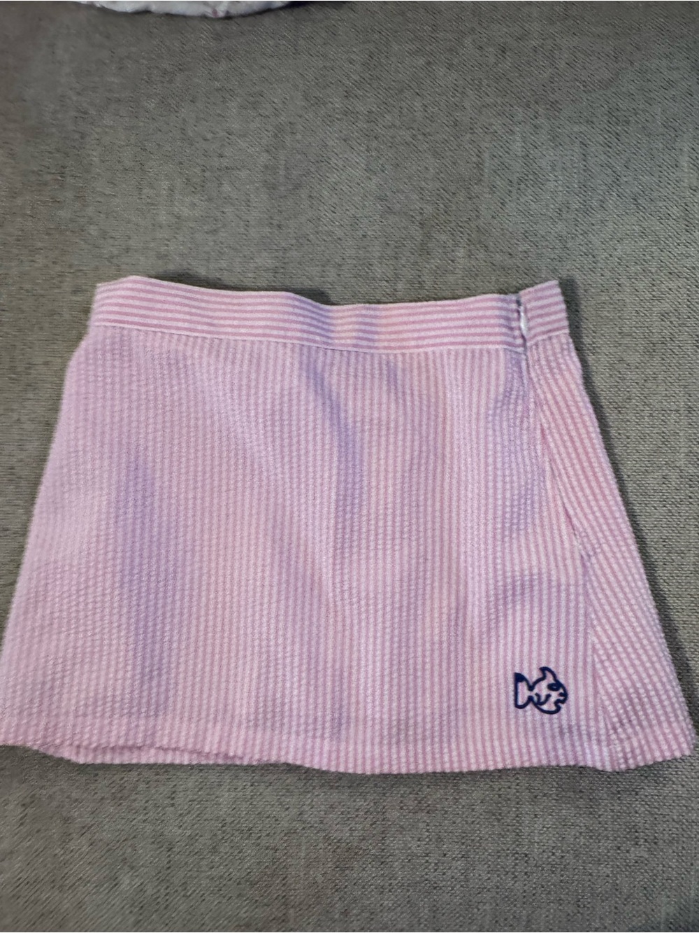 Prodoh Girls Pink Seersucker Skort Size 7